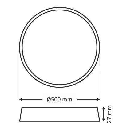 Plafoniera LED 40W/230V 3000/4000/6500K Ø 50 cm marrone