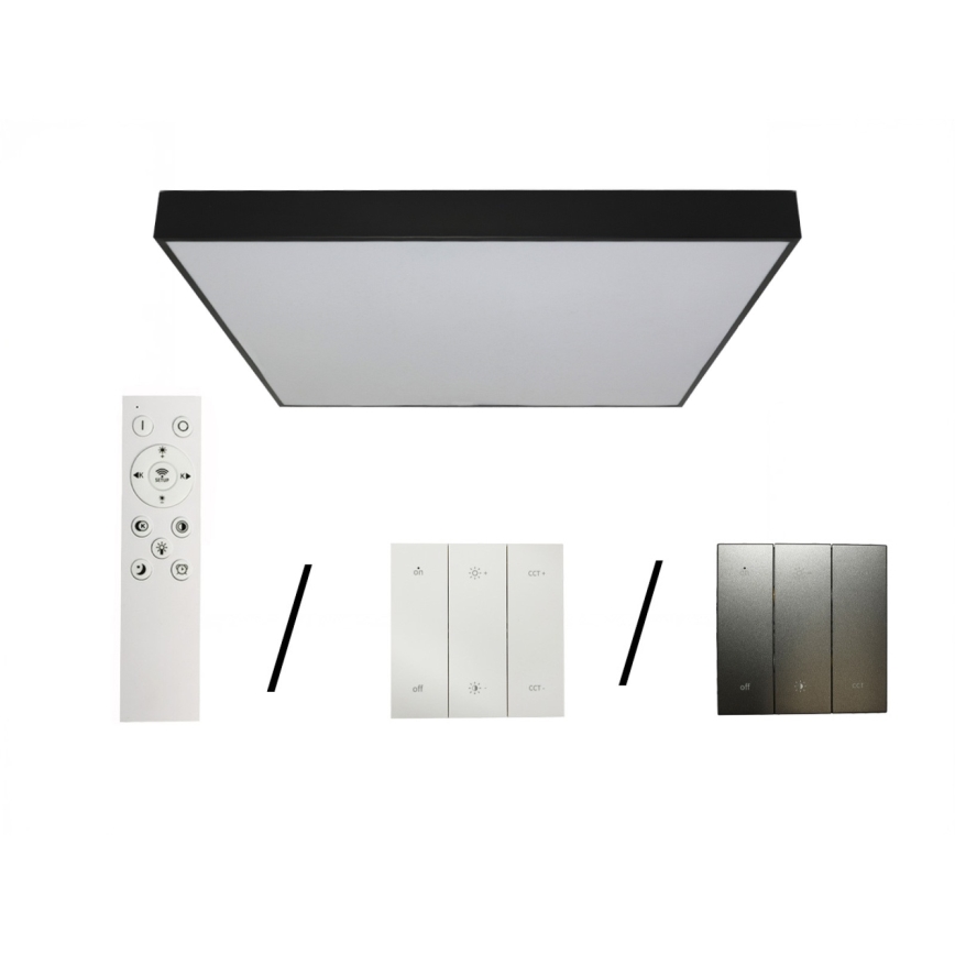 Plafoniera LED/480W/230V 3000/4000/6500K 120x120 cm nera
