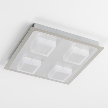 Plafoniera LED 4xLED/5W/230V 3000K 28x28 cm cromo satinato