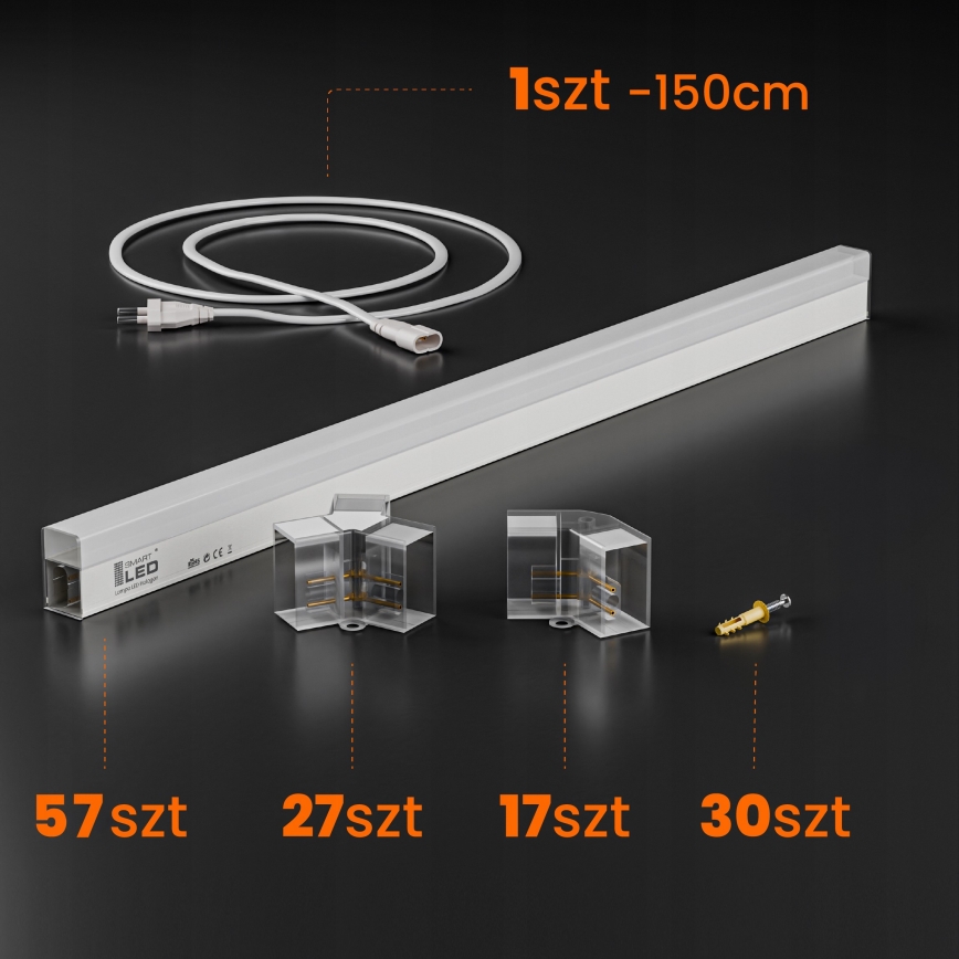 Plafoniera LED HEXAGON LED/570W/85-265V 4000K 522x298 cm CRI 90 IP44 bianca