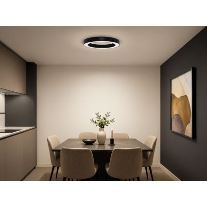 Plafoniera LED 80W/230V, temperatura colore selezionabile 3000/4000/6500K, Ø 80 cm, nera