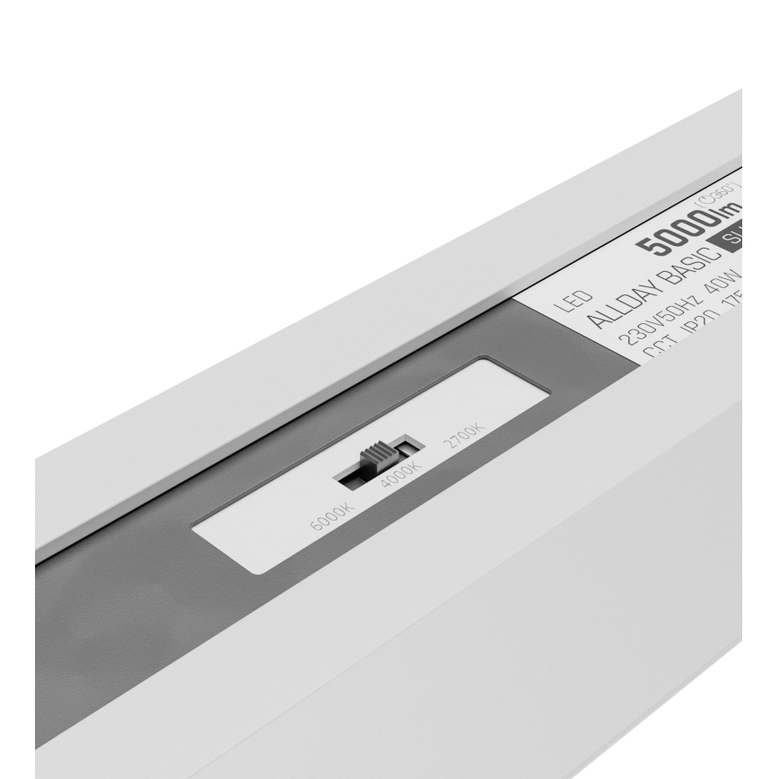 Plafoniera LED ALLDAY BASIC LED/20/30/40W/230V 2700/4000/6000K 120 cm bianca