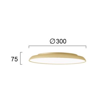 Plafoniera LED ART LED/21W/230V dorata