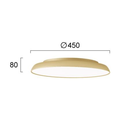 Plafoniera LED ART LED/40W/230V dorata