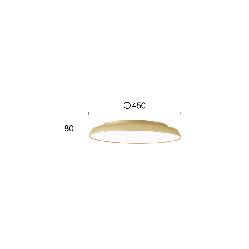 Plafoniera LED ART LED/40W/230V dorata