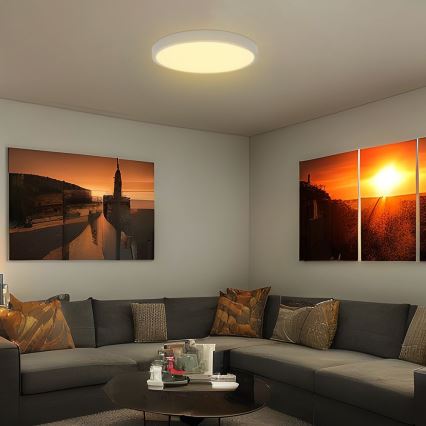 Plafoniera LED per bagno con sensore CHIP SAMSUNG LED/18W/230V IP44 6500K diam. 29 cm bianco + telecomando