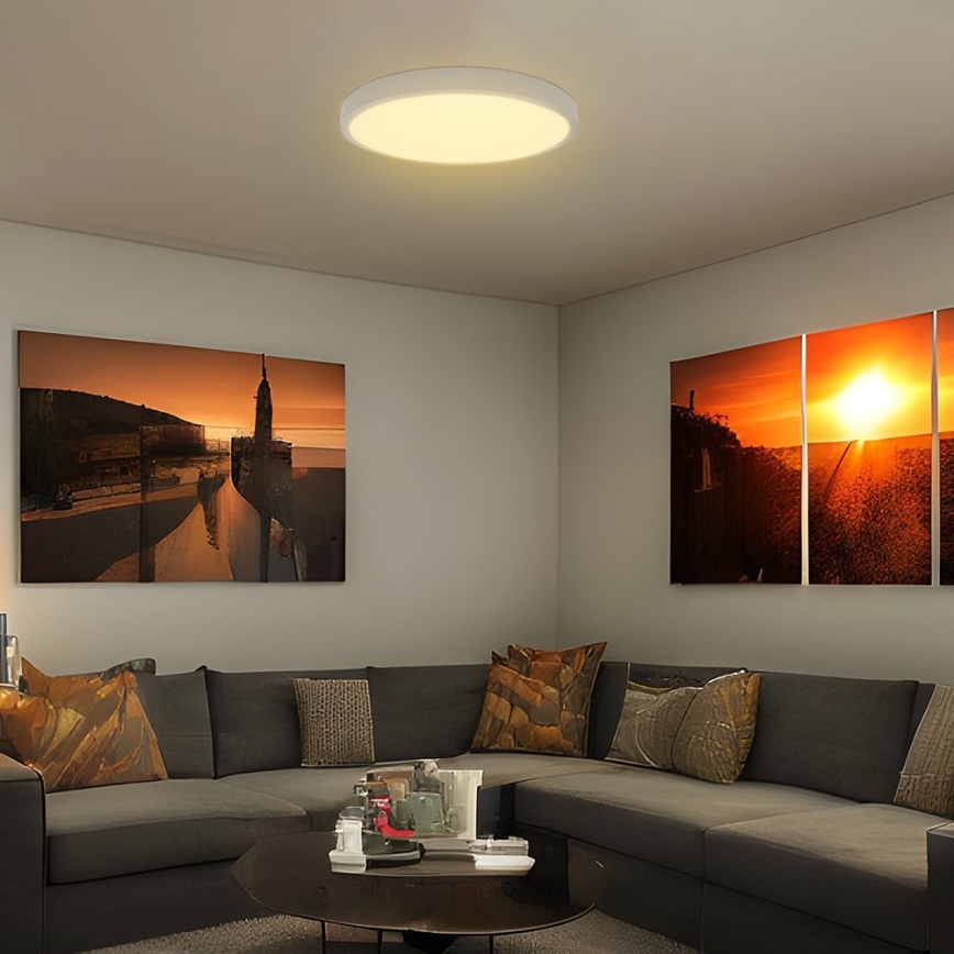 Plafoniera LED per bagno con sensore CHIP SAMSUNG LED/18W/230V IP44 6500K diam. 29 cm bianco + telecomando