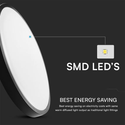 Plafoniera da bagno LED con sensore CHIP SAMSUNG LED/24W/230V IP44 4000K diam. 35 cm + telecomando