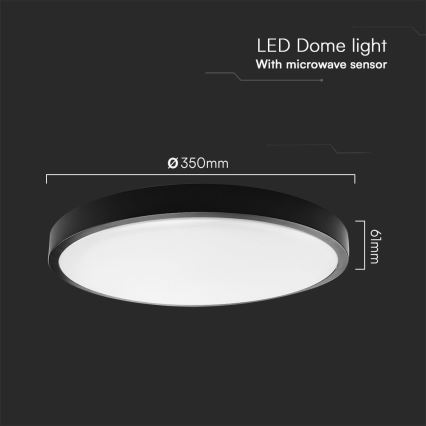 Plafoniera da bagno LED con sensore CHIP SAMSUNG LED/24W/230V IP44 4000K diam. 35 cm + telecomando