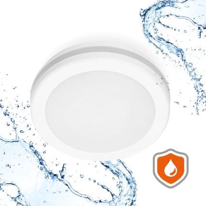 Plafoniera LED per bagno con sensore LED/12W/230V 3000/4000/6500K IP65 diam. 20 cm bianco + telecomando