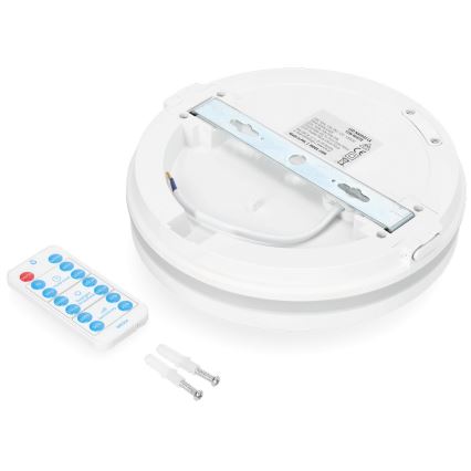 Plafoniera LED per bagno con sensore LED/12W/230V 3000/4000/6500K IP65 diam. 20 cm bianco + telecomando