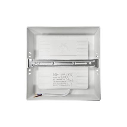 Plafoniera LED BLOCK LED/12W/230V 4000K 16,7x16,7 cm bianco