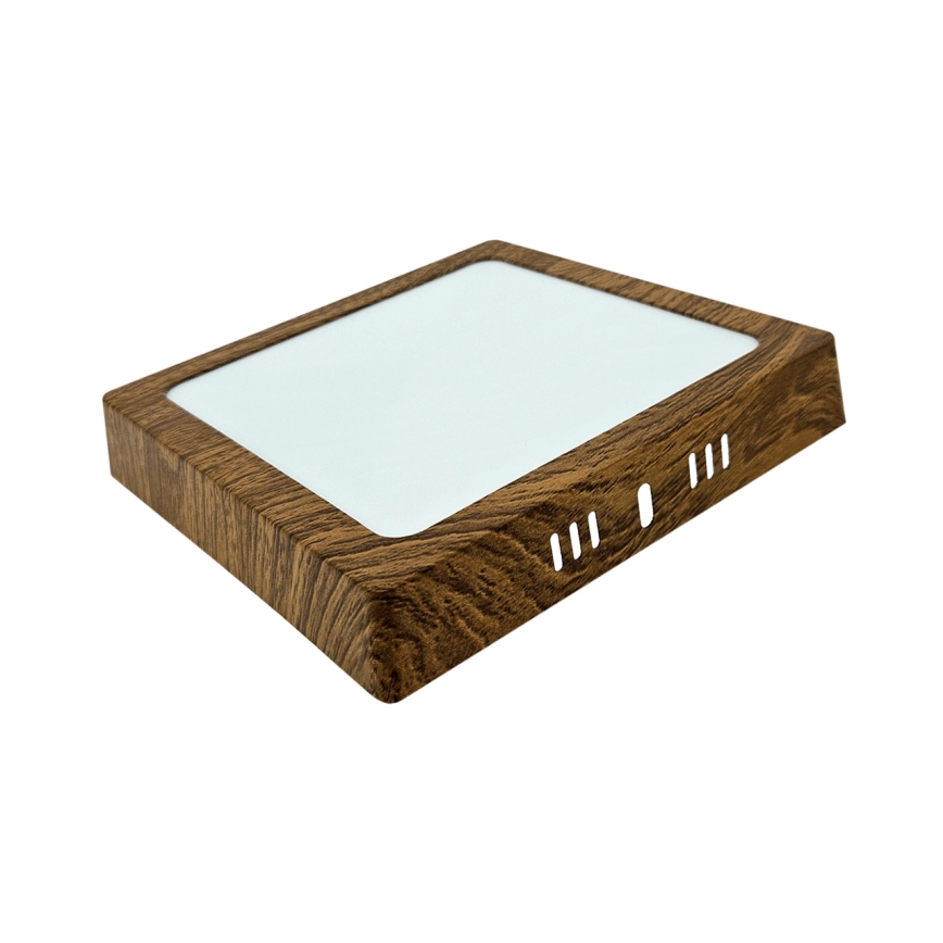 Plafoniera LED BLOCK LED/12W/230V 4200K 16,3x16,3 cm marrone