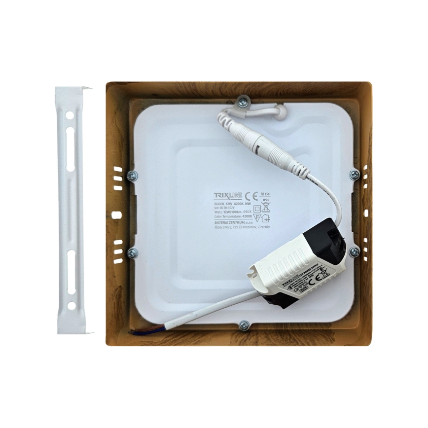Plafoniera LED BLOCK LED/12W/230V 4200K 16,3x16,3 cm marrone