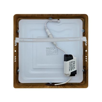 Plafoniera LED BLOCK LED/18W/230V 4200K 22x22 cm marrone