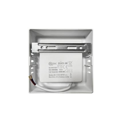 Plafoniera LED BLOCK LED/6W/230V 4000K 12x12 cm bianco
