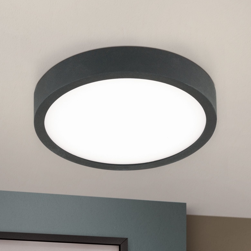 Plafoniera LED BULLY LED/12W/230V diametro 14 cm nero
