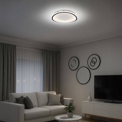 Plafoniera LED CALI, 30 W, 230 V, Ø 40 cm, nera