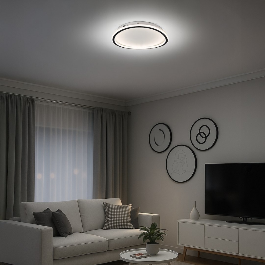 Plafoniera LED CALI, 30 W, 230 V, Ø 40 cm, nera