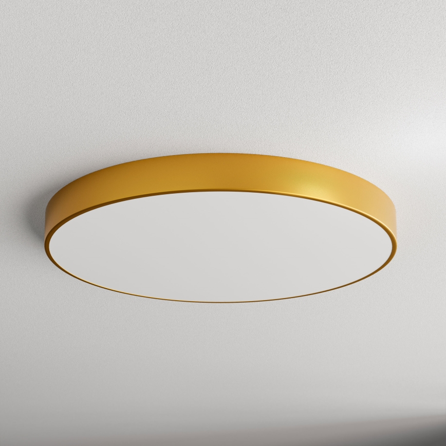 Plafoniera LED CLEO LED/96W/230V 3000K diam. 80 cm oro