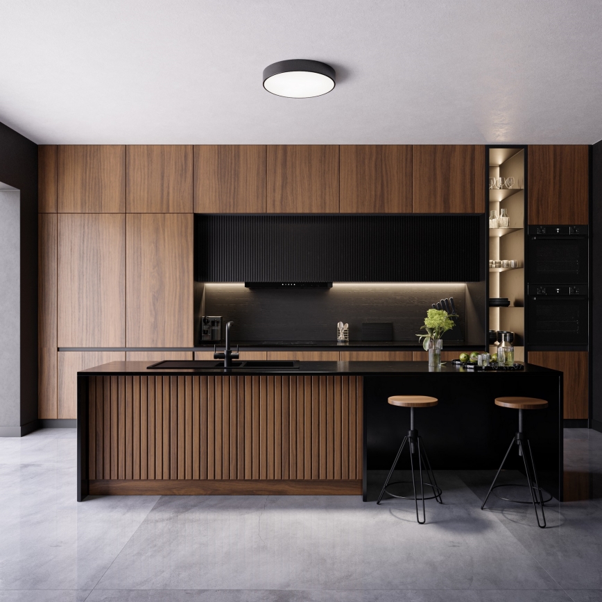 Plafoniera LED CLEO LED/43W/230V 3000K diametro 40 cm nero
