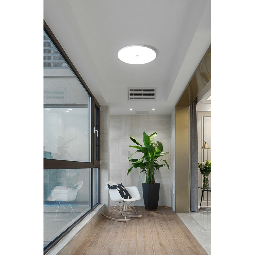 Plafoniera LED con sensore crepuscolare e di movimento MORETTI LED/24W/230V Ø 30 cm IP40 6500K