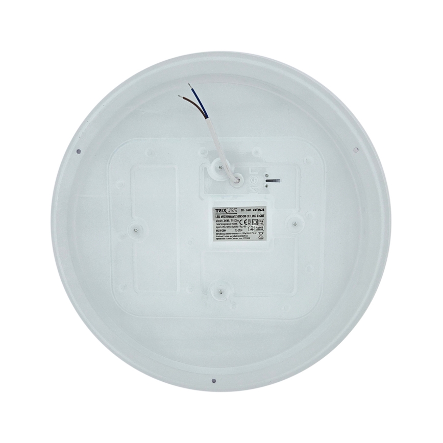 Plafoniera LED con sensore di movimento LENA LED/24W/230V Ø 37,3 cm bianca