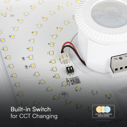 Plafoniera LED con sensore SAMSUNG CHIP LED/12W/230V 3000/4000/6000K bianco