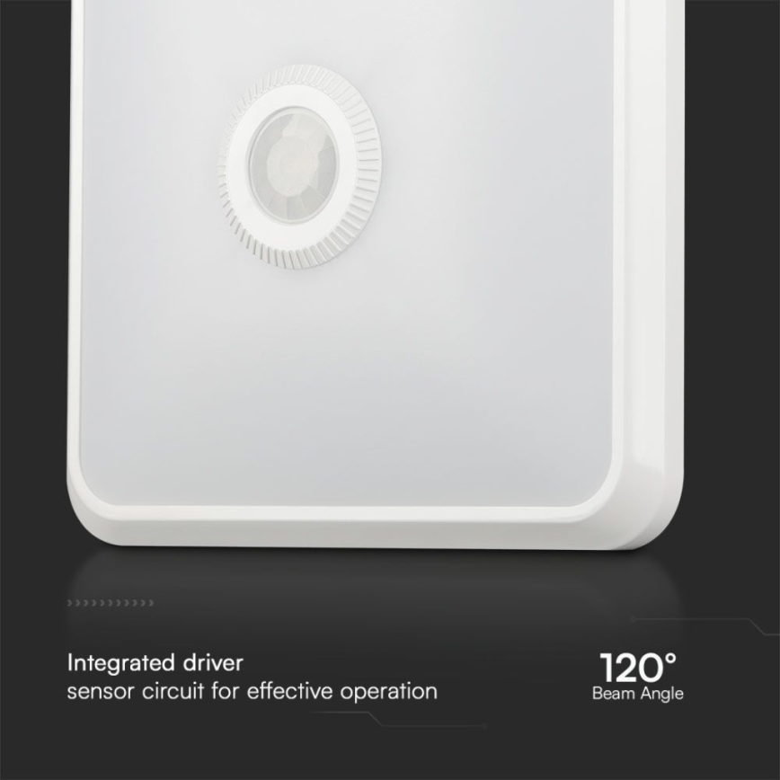 Plafoniera LED con sensore SAMSUNG CHIP LED/12W/230V 3000/4000/6000K bianco