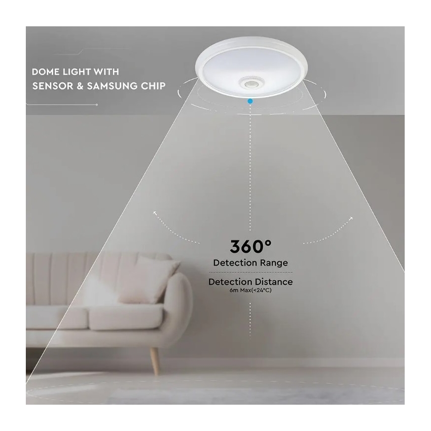 Plafoniera LED con sensore LED/12W/230V 4000K