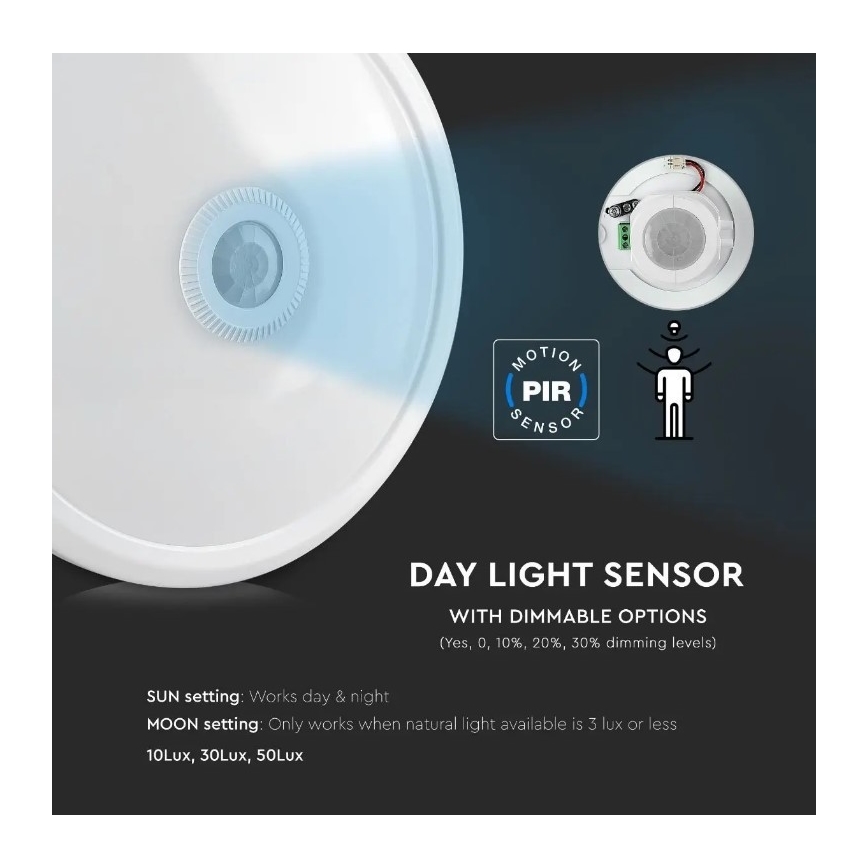 Plafoniera LED con sensore LED/12W/230V 4000K