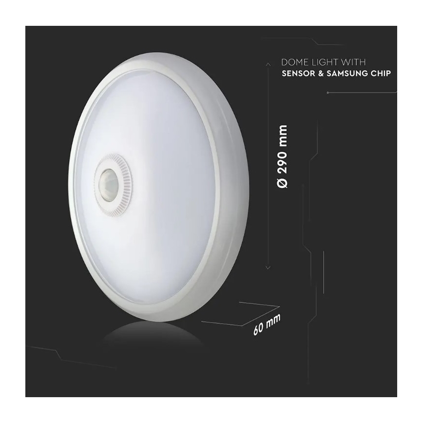 Plafoniera LED con sensore LED/12W/230V 4000K