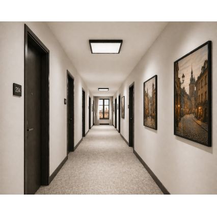 Plafoniera LED VITALI con sensore di movimento e sensore crepuscolare LED/24W/230V 4000K 33x33 cm antracite