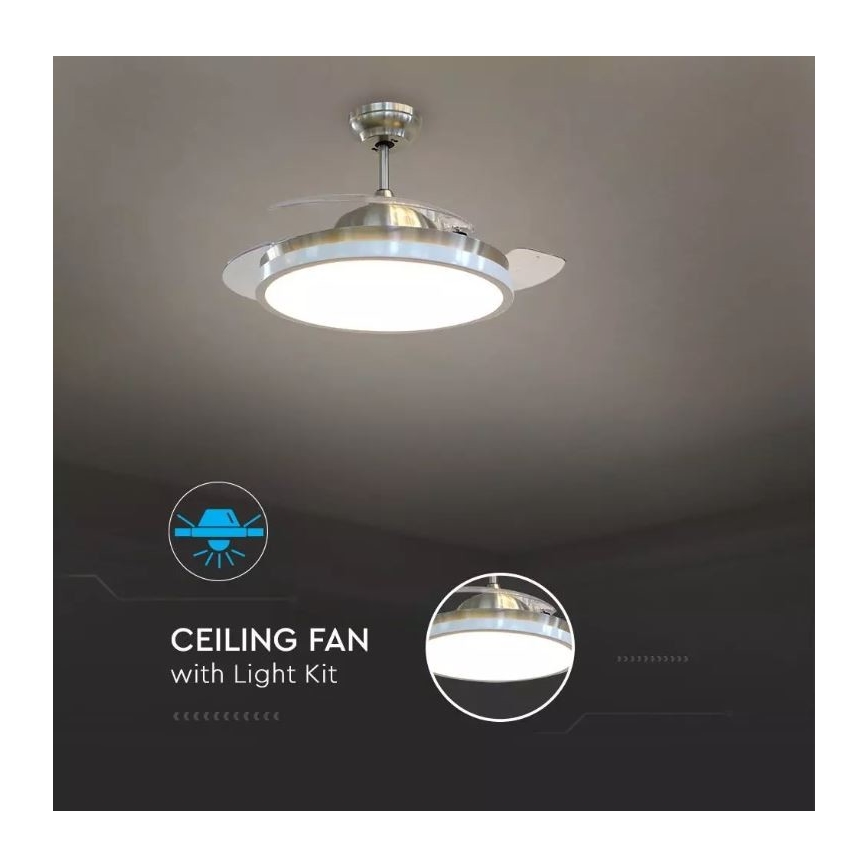 Plafoniera LED con ventilatore LED/30W/230V 3000/4000/6400K + TC