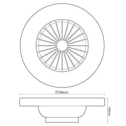 LED Plafoniera dimmerabile con ventilatore OPAL LED/48W/230V 3000-6500K + telecomando