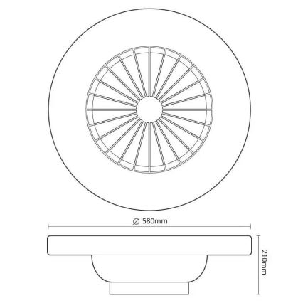 LED Plafoniera dimmerabile con ventilatore OPAL LED/72W/230V 3000-6500 + telecomando