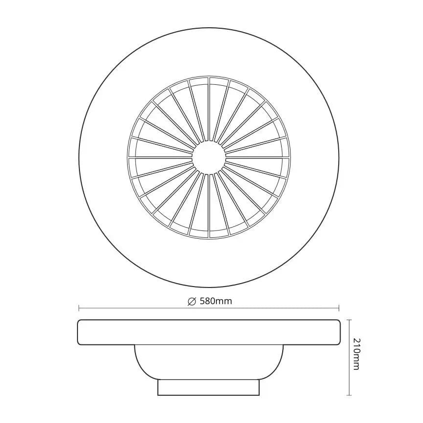 LED Plafoniera dimmerabile con ventilatore OPAL LED/72W/230V 3000-6500K + telecomando