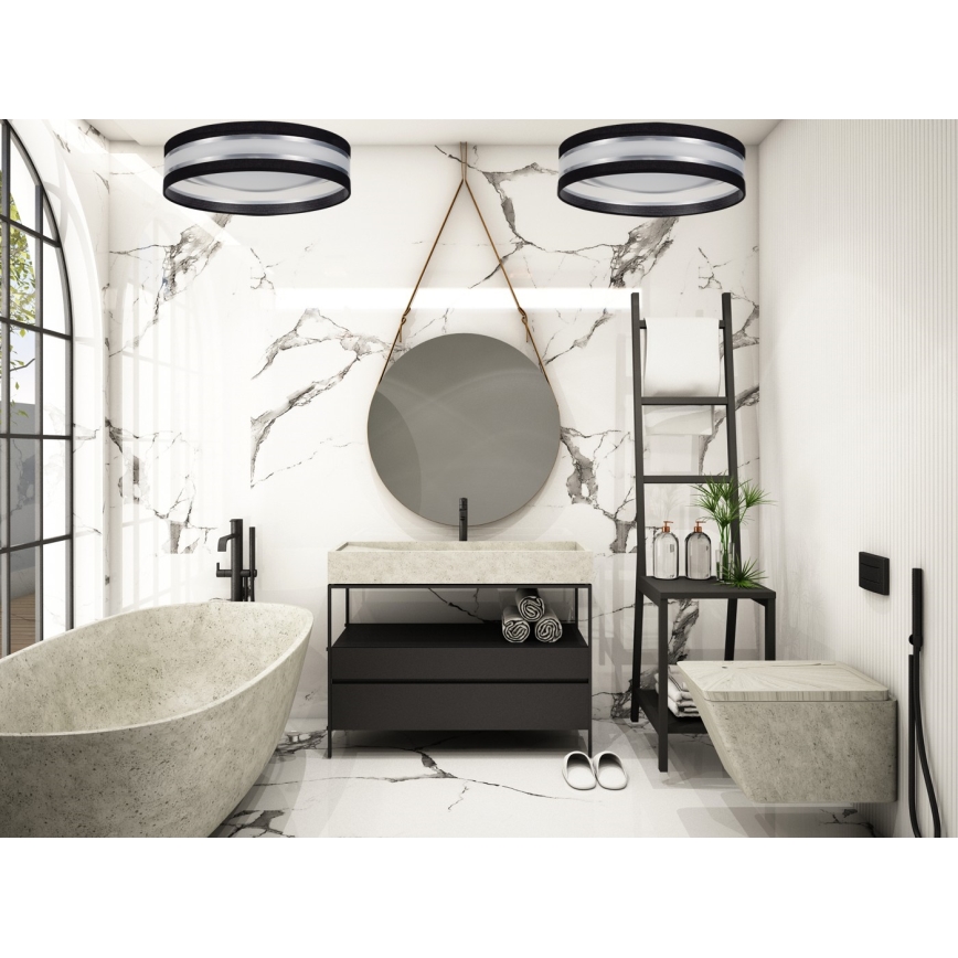 Plafoniera LED CORAL LED/24W/230V nero/argento