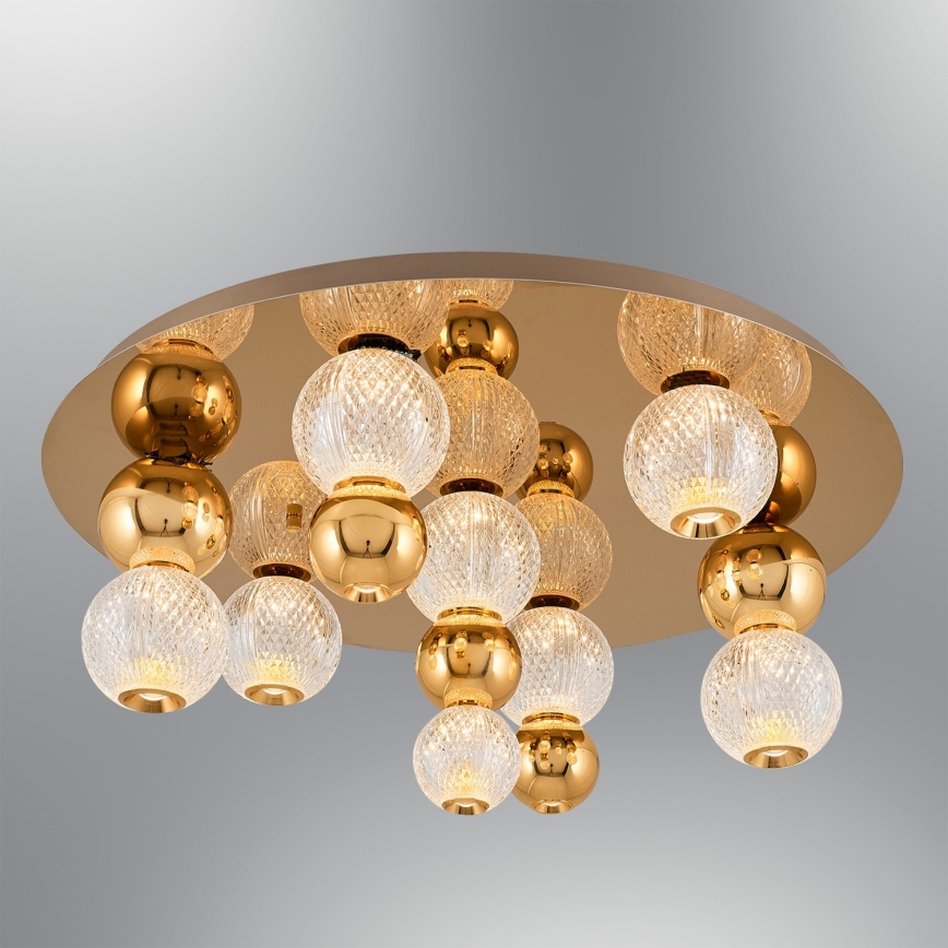 Plafoniera LED CREMONA LED/37W/230V 3000K dorata