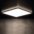 Plafoniera LED da bagno AZPO LED/22W/230V 42x42 cm IP54 nero