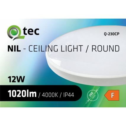 Plafoniera LED da bagno CIRCLE LED/12W/230V 4000K diametro 25 cm IP44 bianco