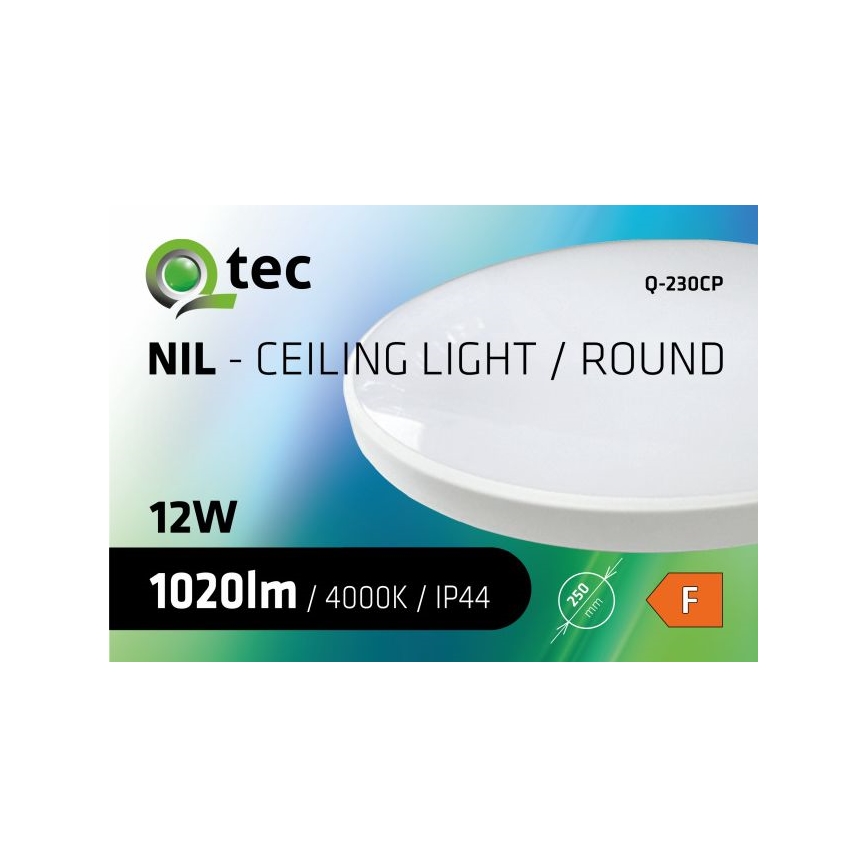 Plafoniera LED da bagno CIRCLE LED/12W/230V 4000K diametro 25 cm IP44 bianco