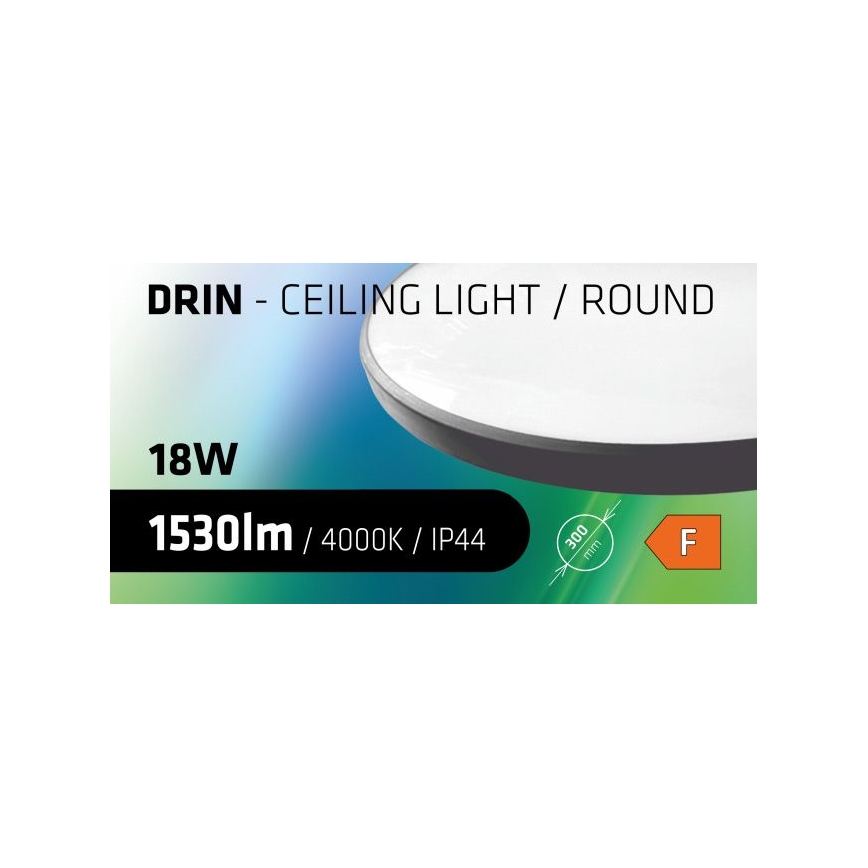 Plafoniera LED da bagno CIRCLE LED/18W/230V 4000K diametro 30 cm IP44 nero