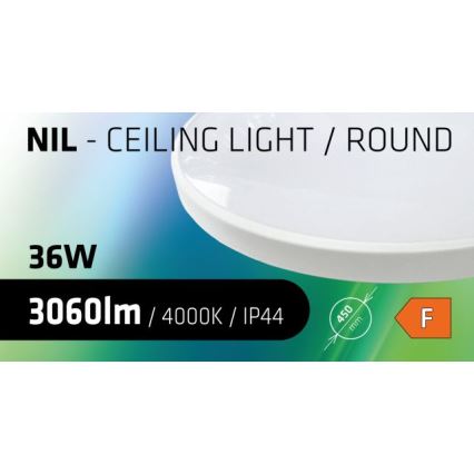 Plafoniera LED da bagno CIRCLE LED/36W/230V 4000K diametro 45 cm IP44 bianco