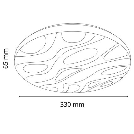 Plafoniera LED da bagno CLOUD LED/18W/230V diametro 33 cm IP44