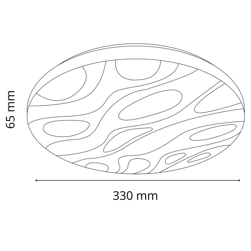 Plafoniera LED da bagno CLOUD LED/18W/230V diametro 33 cm IP44