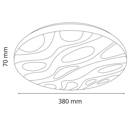 Plafoniera LED da bagno CLOUD LED/24W/230V diametro 38 cm IP44