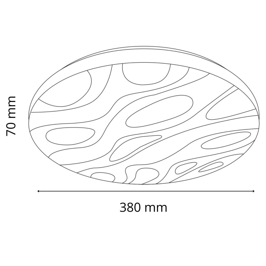 Plafoniera LED da bagno CLOUD LED/24W/230V diametro 38 cm IP44
