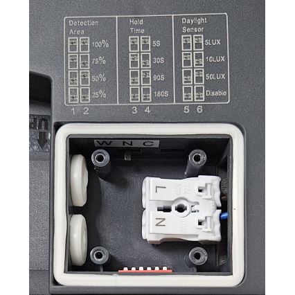 Plafoniera LED da bagno con sensore ELLÉ LED/24W/230V 3000/4000/6500K diametro 26 cm IP54 antracite