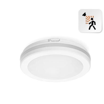 Plafoniera LED da bagno con sensore LED/12W/230V 3000/4000/6500K IP65 diametro 20 cm bianco + telecomando